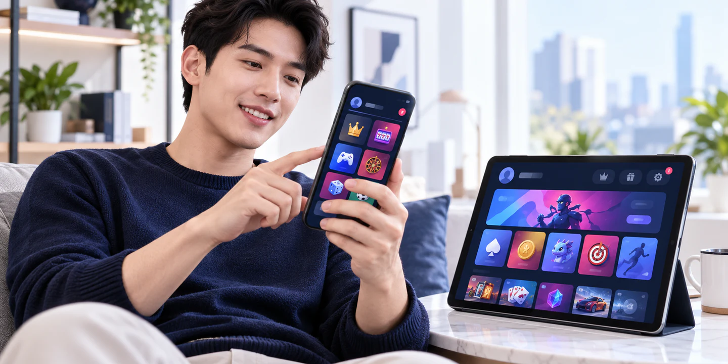KK55 dùng trên điện thoại theo game nổi bật và dịch vụ thành viên